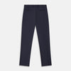 View 3 of product Navy Wool Blend Single Pleated Gerry Trousers