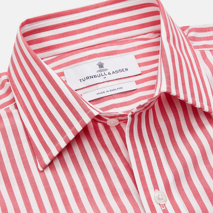 Pink Candy Stripe Cotton Weekend Fit Finch Shirt Image 1