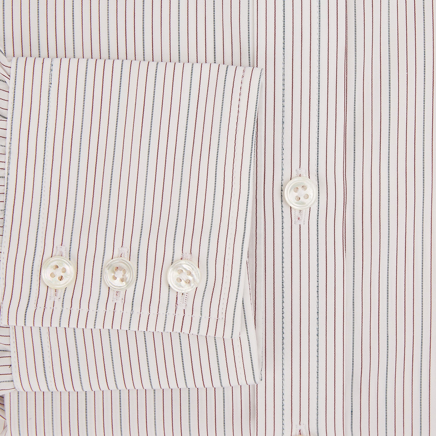 View 4 of product Burgundy Multi Hairline Stripe Mayfair Shirt
