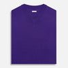 View 4 of product Purple Fine Merino V-Neck Vest