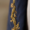 View 5 of product Navy Gold Embroidered Botanical Tie