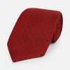 View 1 of product Red and Navy Polka Dot Silk Tie