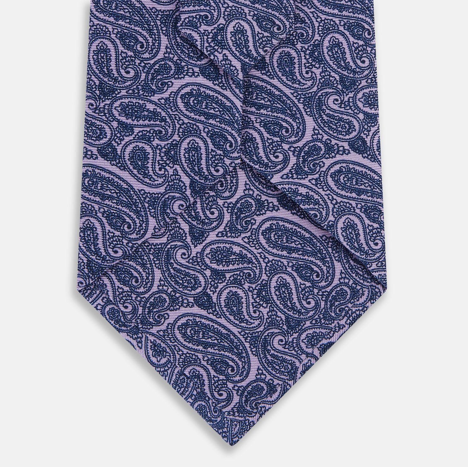 View 3 of product Lilac Paisley Printed Silk Tie