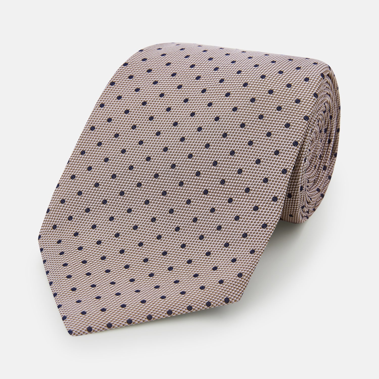 View 1 of product Navy and Lilac Micro Dot Silk Tie
