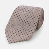 Navy and Lilac Micro Dot Silk Tie