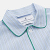 View 2 of product Blue and Green Stripe Poplin Cotton Nightshirt