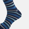 View 4 of product Azzurro Striped Merino Wool Long Socks