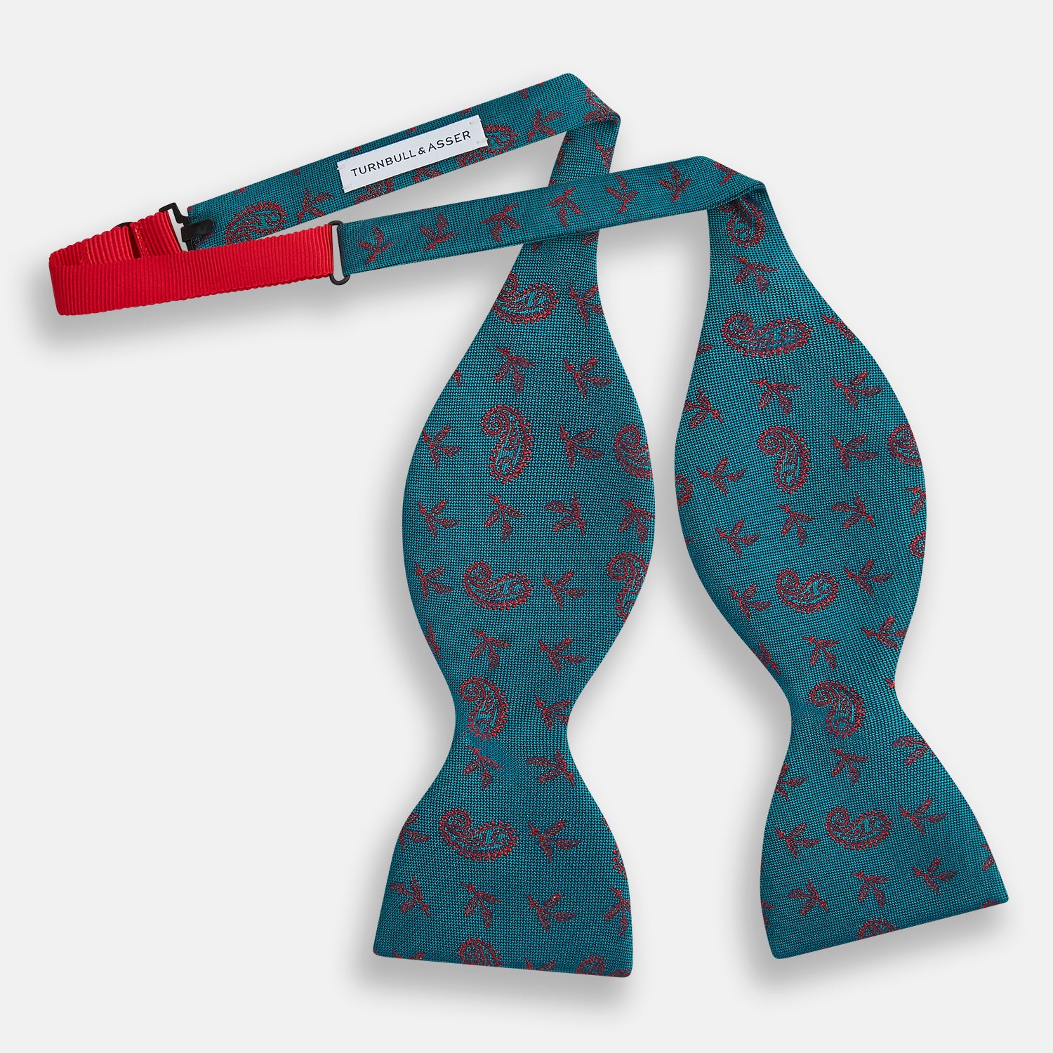 View 2 of product Teal Paisley Silk Bow Tie