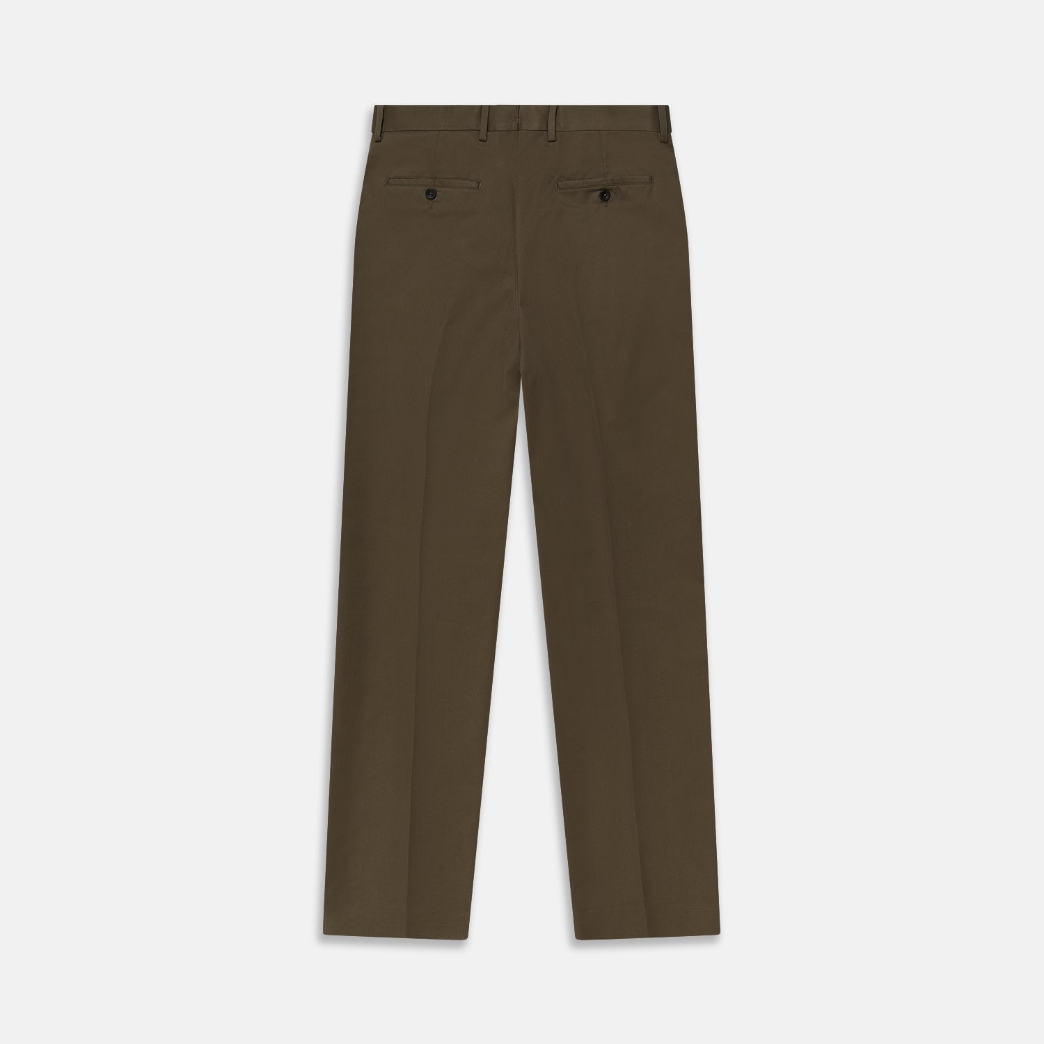 View 3 of product Khaki Green Cotton Twill Manson Trouser