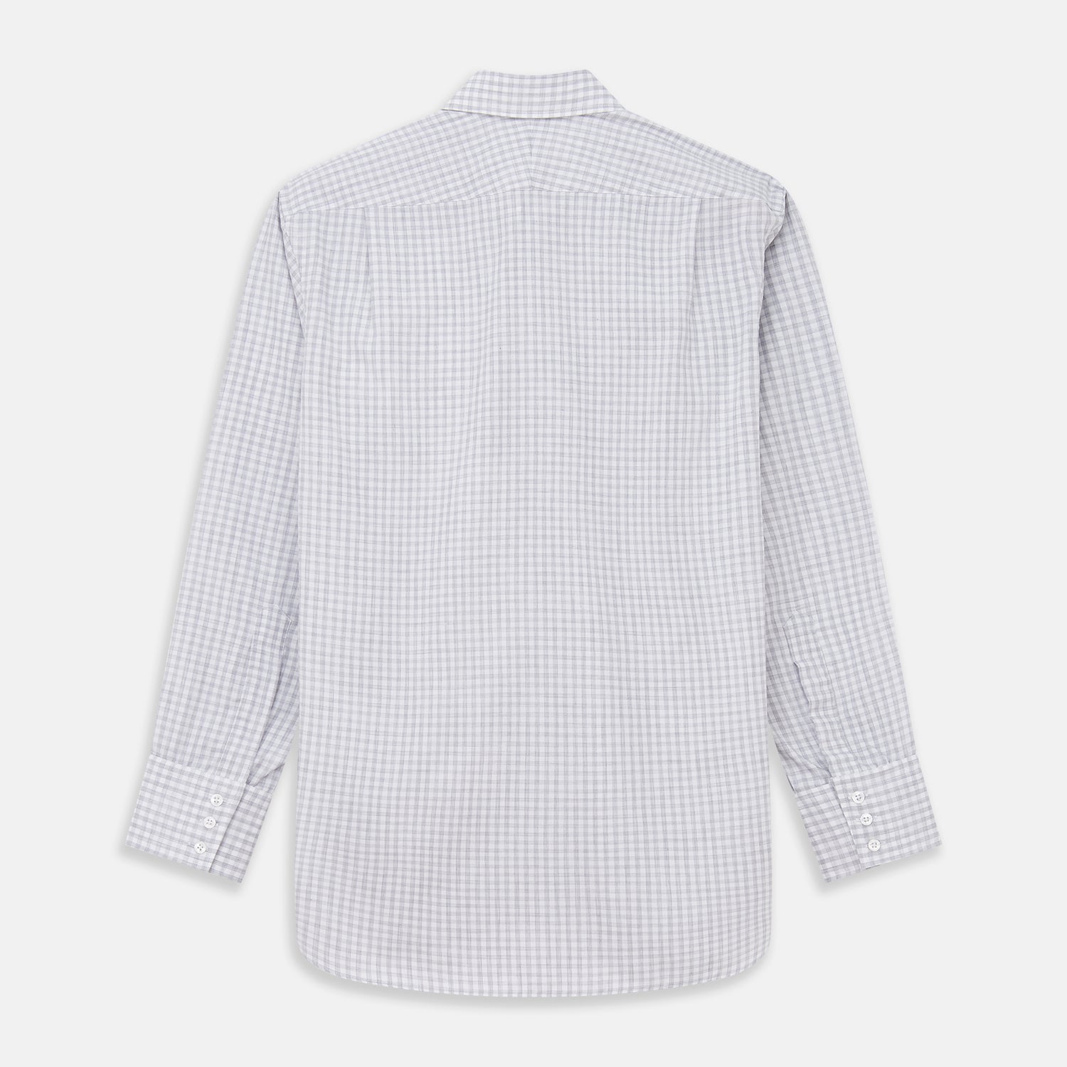 View 5 of product Grey Check Cotton Melange Regular Fit Mayfair Shirt