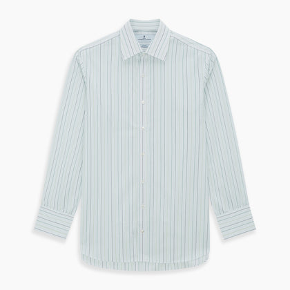 Green Wide Pinstripe Mayfair Shirt Image 6