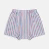 View 2 of product Pale Blue And Red Pinstripe Godfrey Boxer Shorts