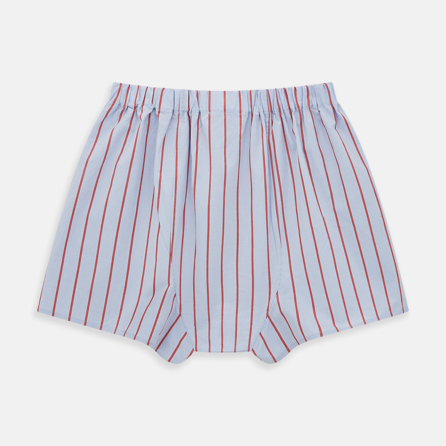 View 2 of product Pale Blue And Red Pinstripe Godfrey Boxer Shorts