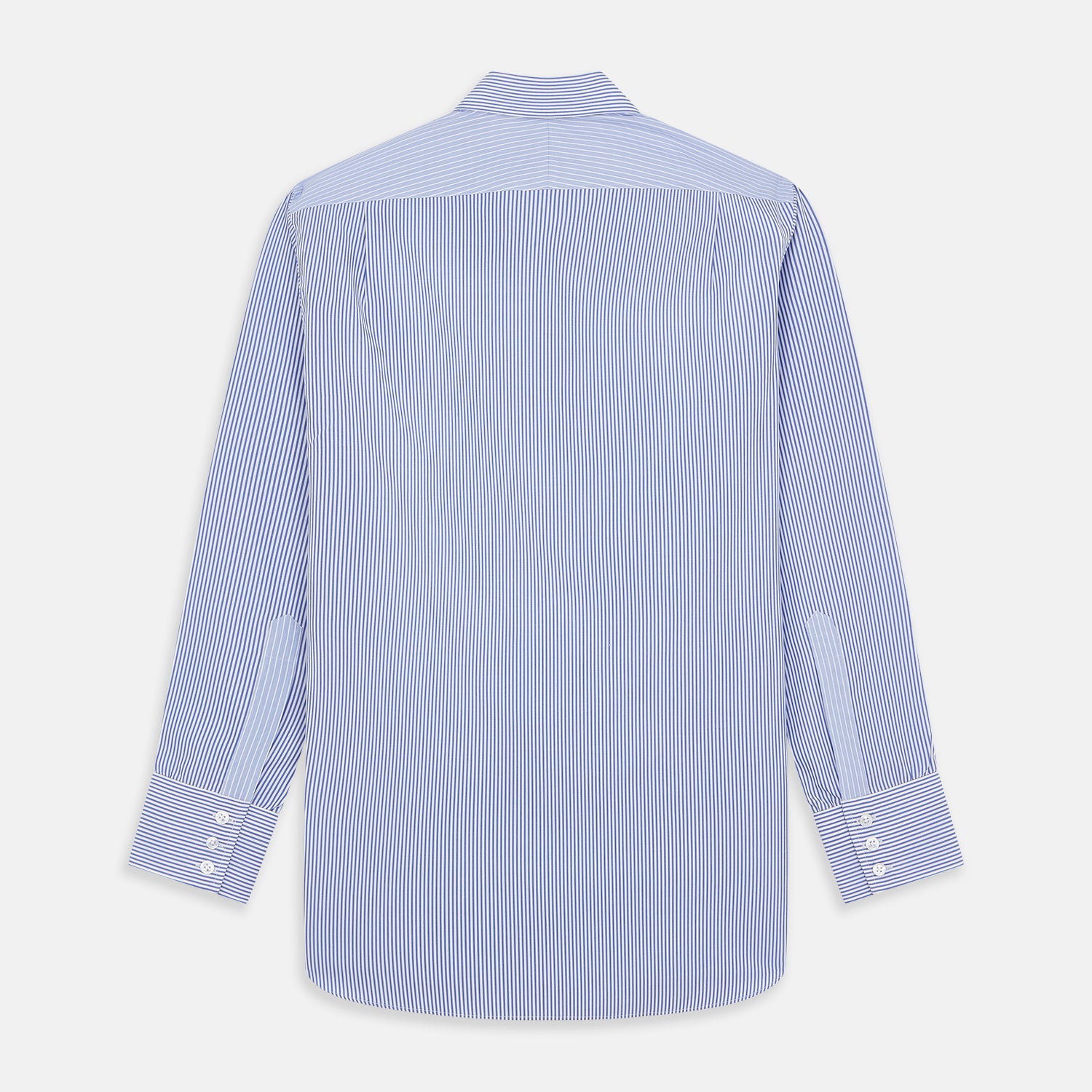 View 5 of product Blue and White Stripe Cotton RE-PURPOSE Mayfair Shirt