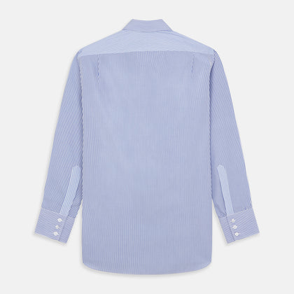 Blue and White Stripe Cotton RE-PURPOSE Mayfair Shirt Image 4