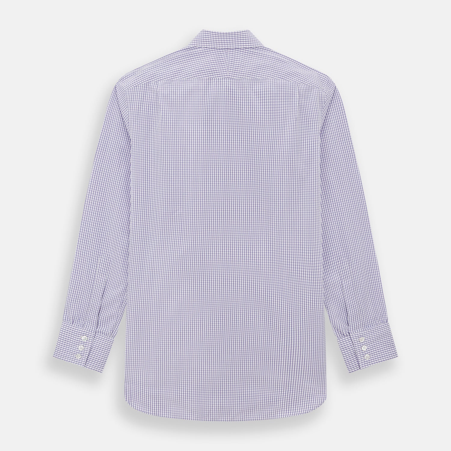 Purple Micro Shadow Check Mayfair Shirt