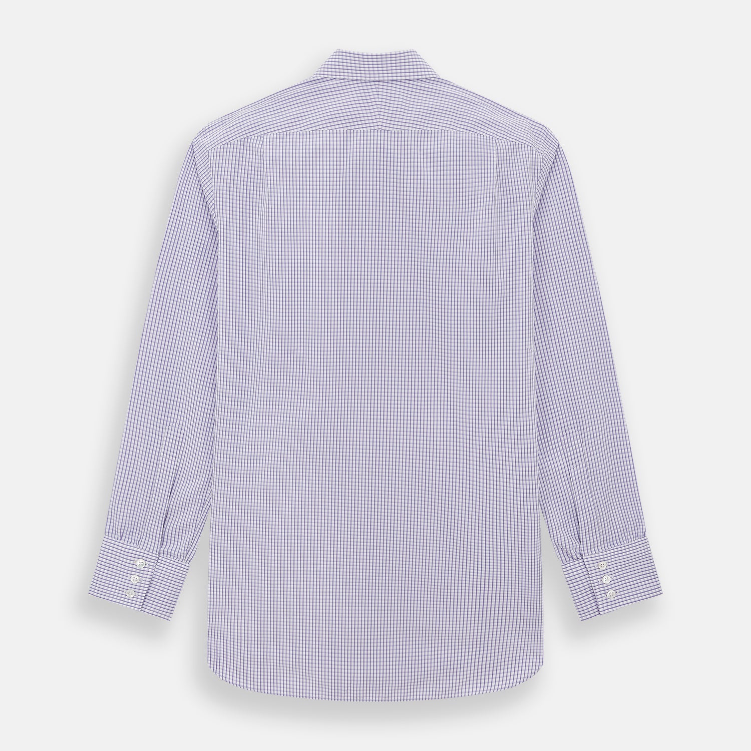 View 3 of product Purple Micro Shadow Check Mayfair Shirt