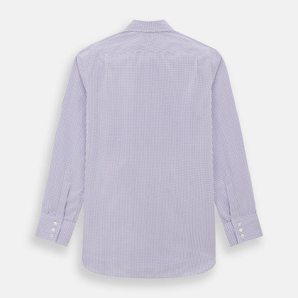 Purple Micro Shadow Check Mayfair Shirt Image 2