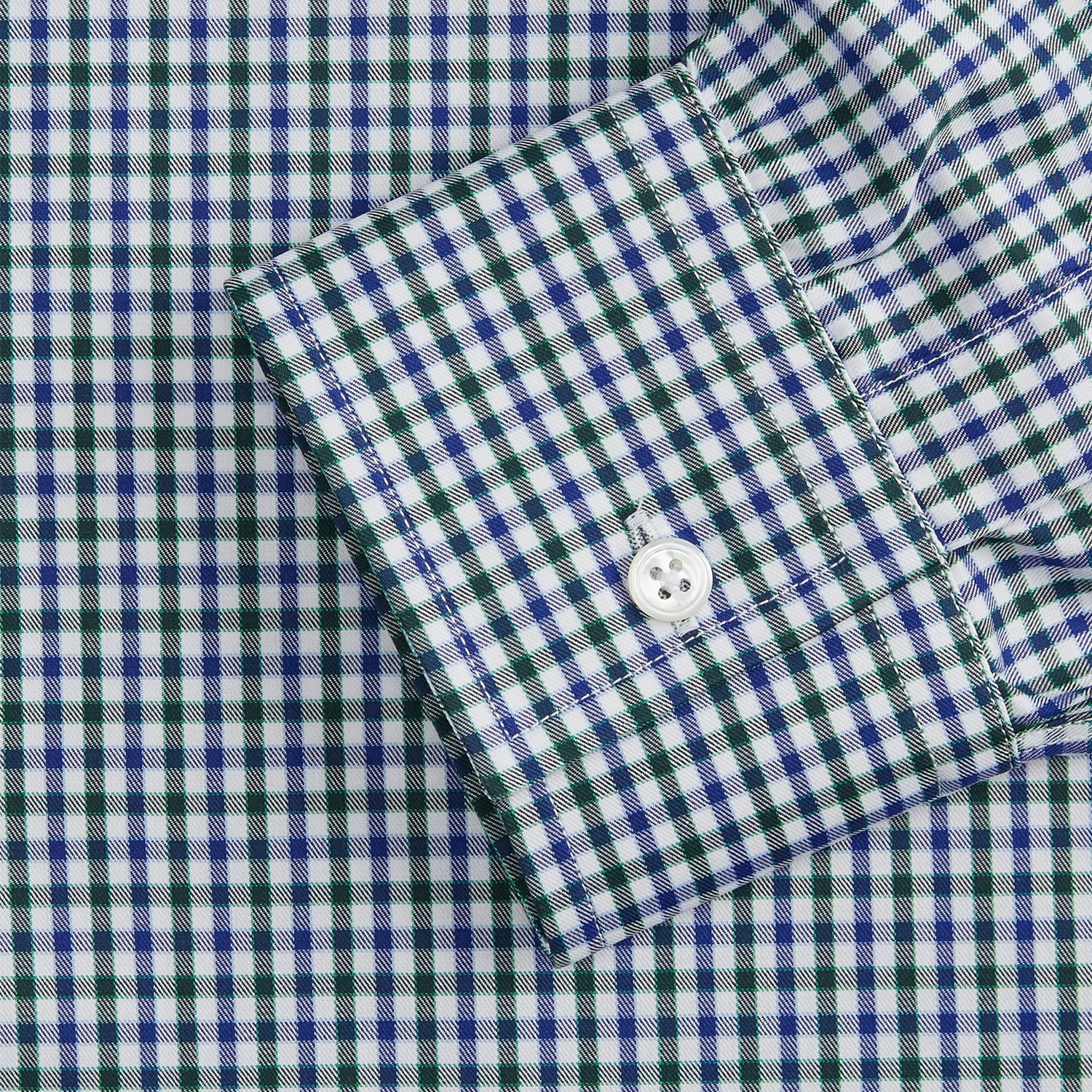 View 3 of product Green and Blue Cotton Multi Check Weekend Fit Finch Shirt