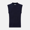 View 1 of product Navy Fine Merino V-Neck Vest