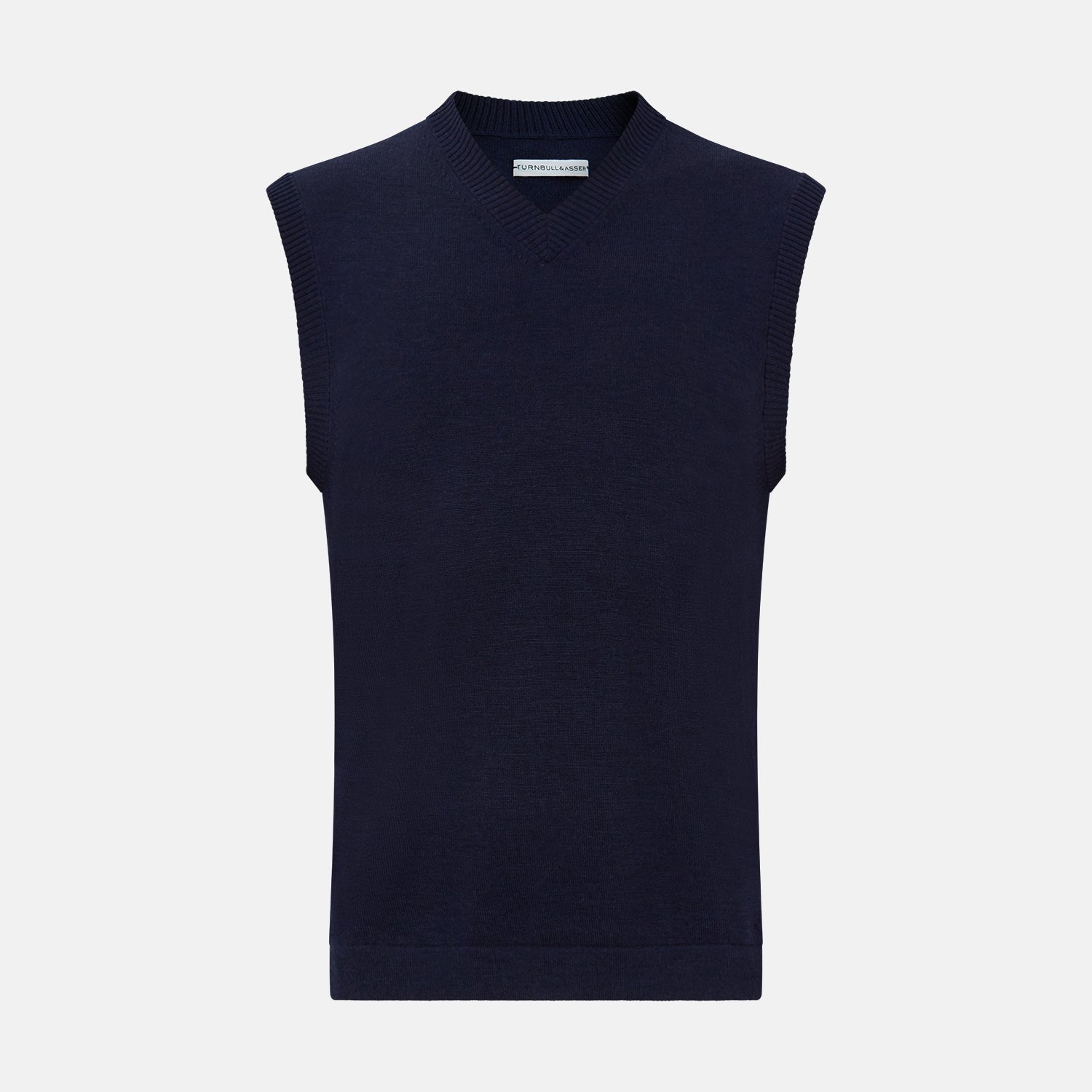 View 1 of product Navy Fine Merino V-Neck Vest
