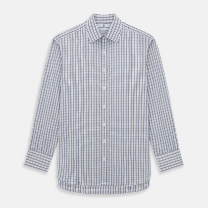 Navy Multi Check Mayfair Shirt