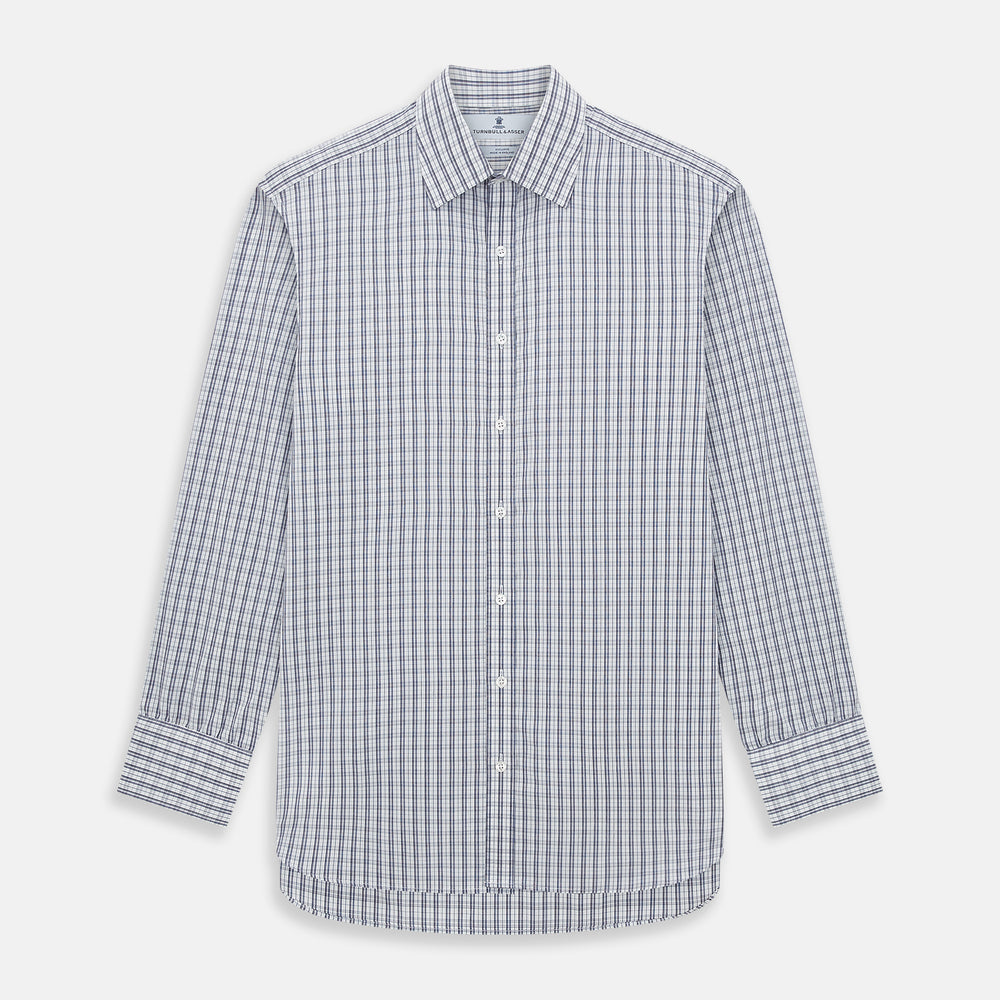 Navy Multi Check Mayfair Shirt