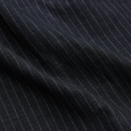 Navy Tailored Pinstriped Shirt Jacket Image 7
