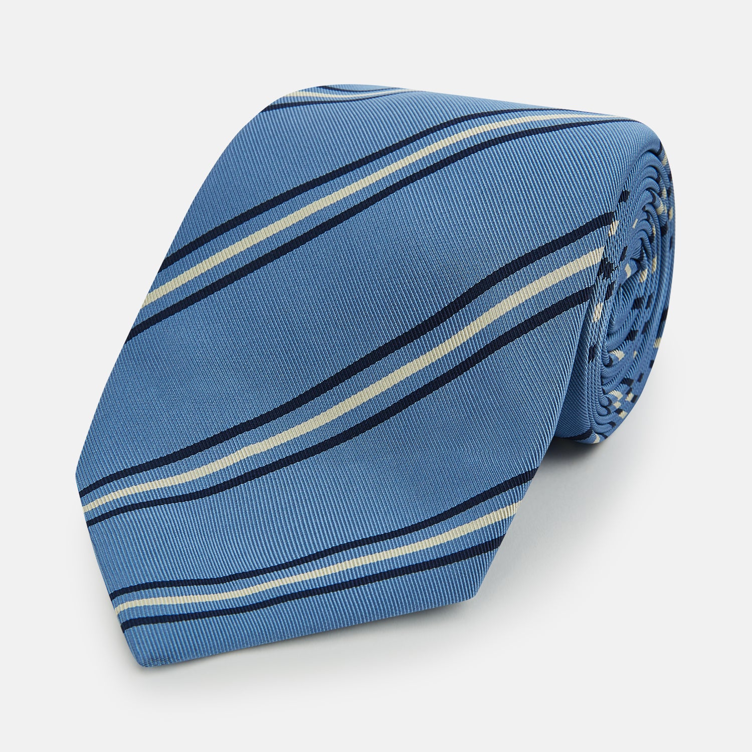View 1 of product Blue Multi Stripe Silk Blend Tie