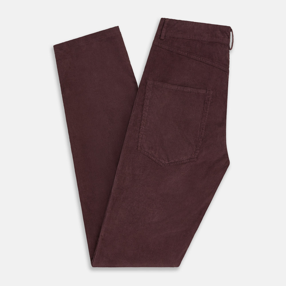 Burgundy Corduroy Charles Trousers