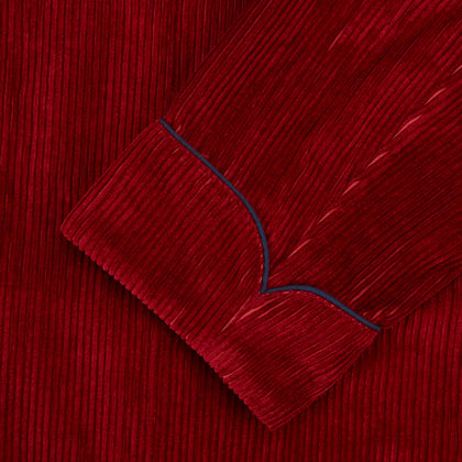 Burgundy Linen & Cotton Cord Gown Image 1