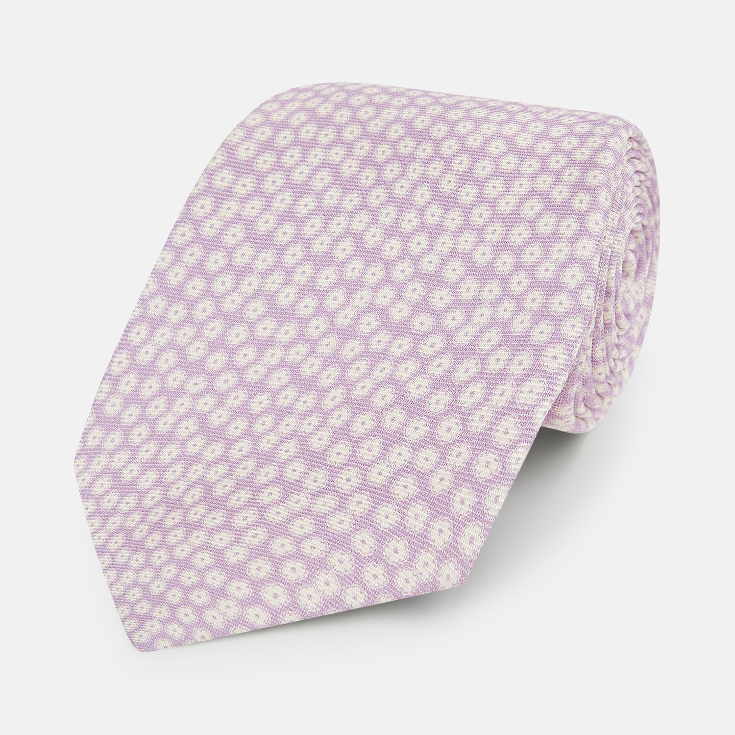 View 1 of product Lilac Flower-Patterned Printed Silk Tie