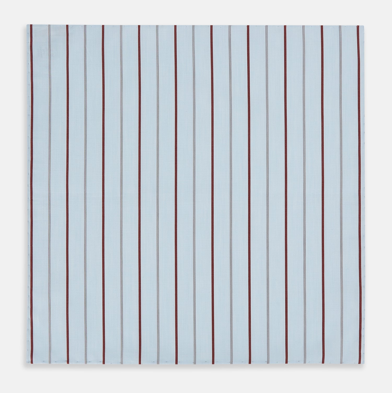 View 3 of product Burgundy Wide Pinstripe Hand-Rolled Handkerchief
