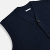 View 2 of product Navy Cashmere V-neck Sleeveless Cardigan