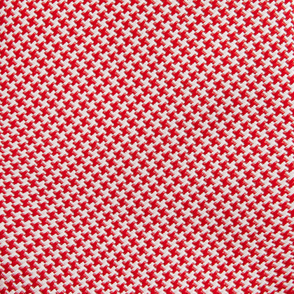 HOUNDSTOOTH WHITE TULIP RED TIE Image 2