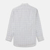 View 5 of product Blue Multi Check Regular Fit Cotton-Cashmere Shirt with T&A Collar and 3 Button Cuffs