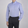 View 4 of product Blue Royal Oxford Cotton Shirt with Button-Down Collar and 3-Button Cuffs