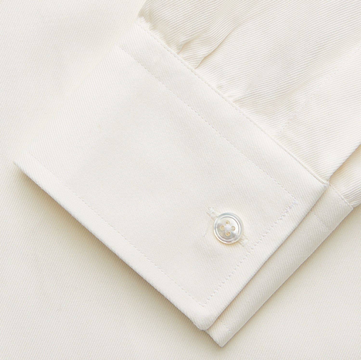 View 4 of product Cream Weekend Fit Hayne Shirt With Dorset Collar And 1-Button Cuffs