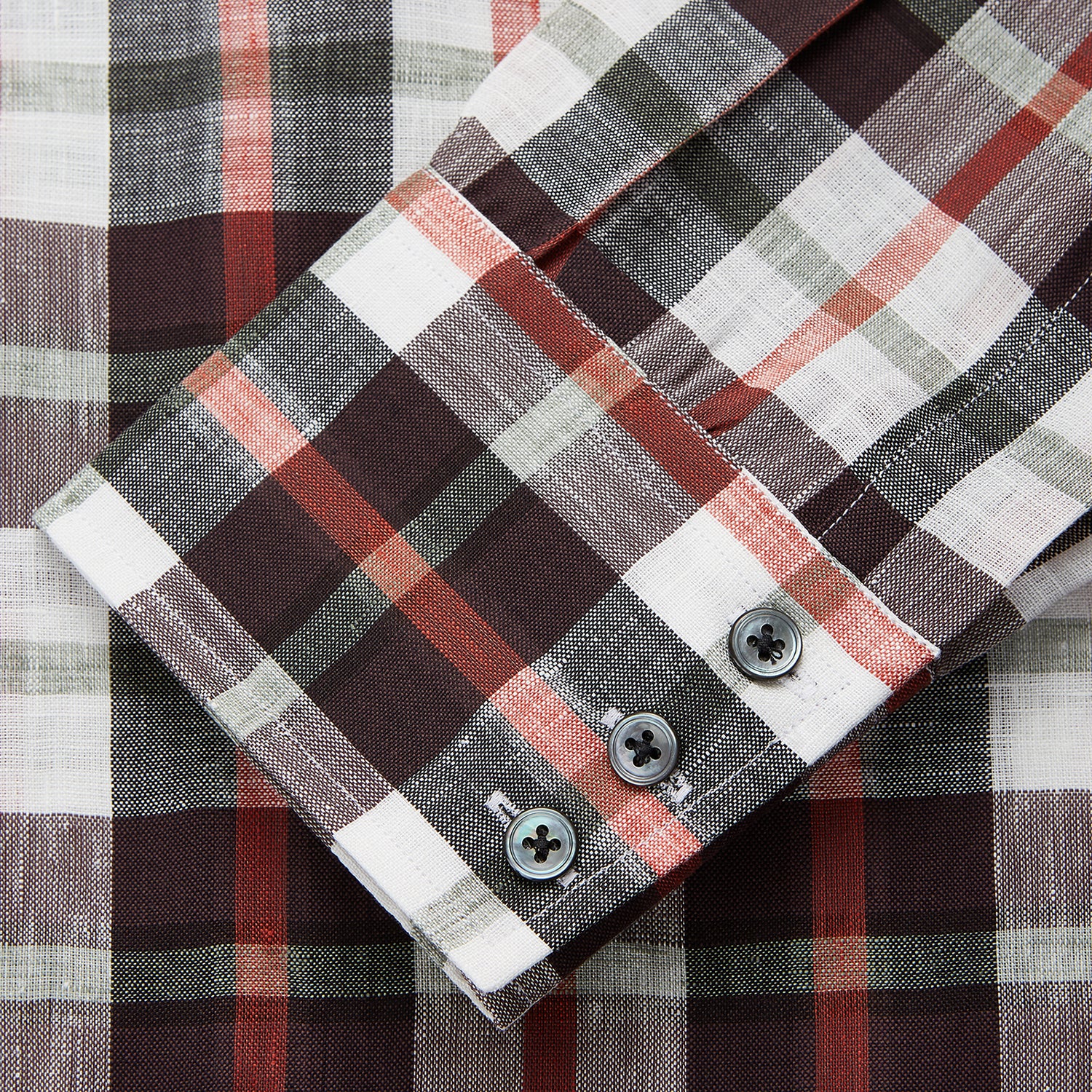 View 3 of product Black Multi-check Linen Blend Regular Fit Mayfair Shirt