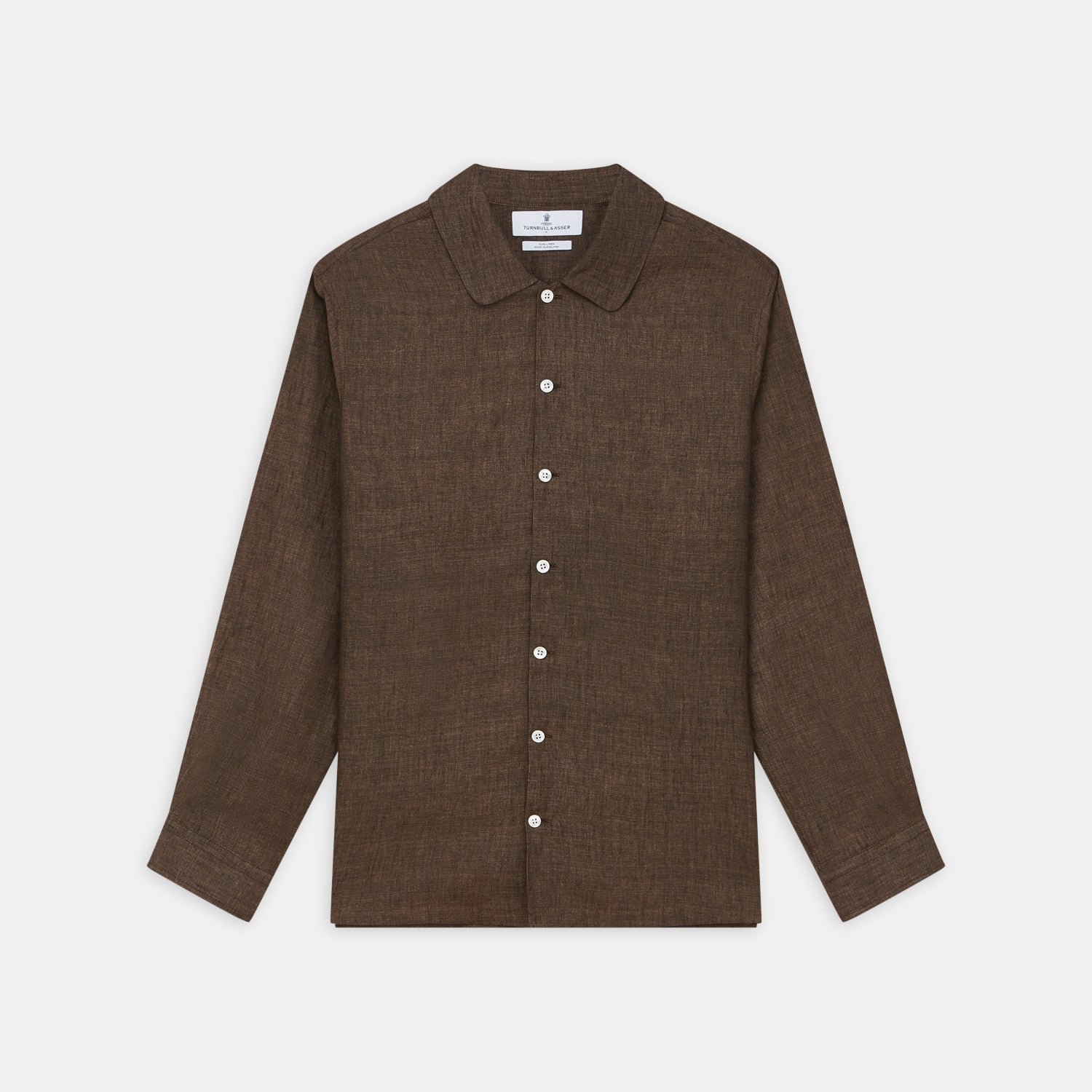 View 1 of product Chocolate Brown Linen Holiday Fit Fellows Shirt