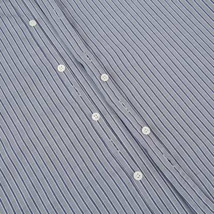 Grey Ticking Stripe Westminster Shirt Image 6