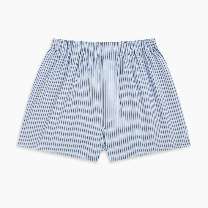 Blue Multi Stripe Godfrey Boxer Shorts Image 2