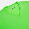 View 2 of product Bright Green Cashmere V-Neck Jumper