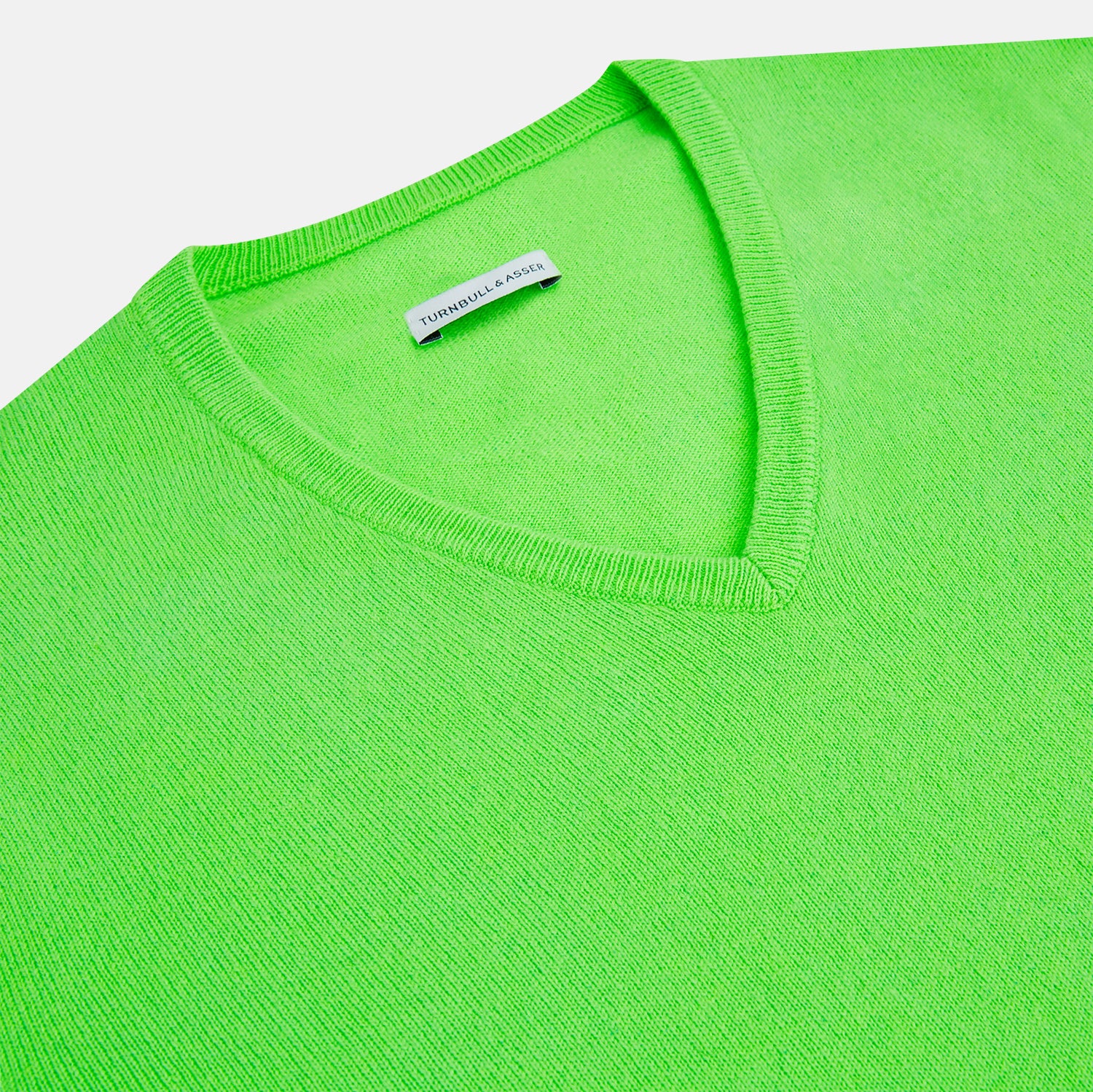 View 2 of product Bright Green Cashmere V-Neck Jumper