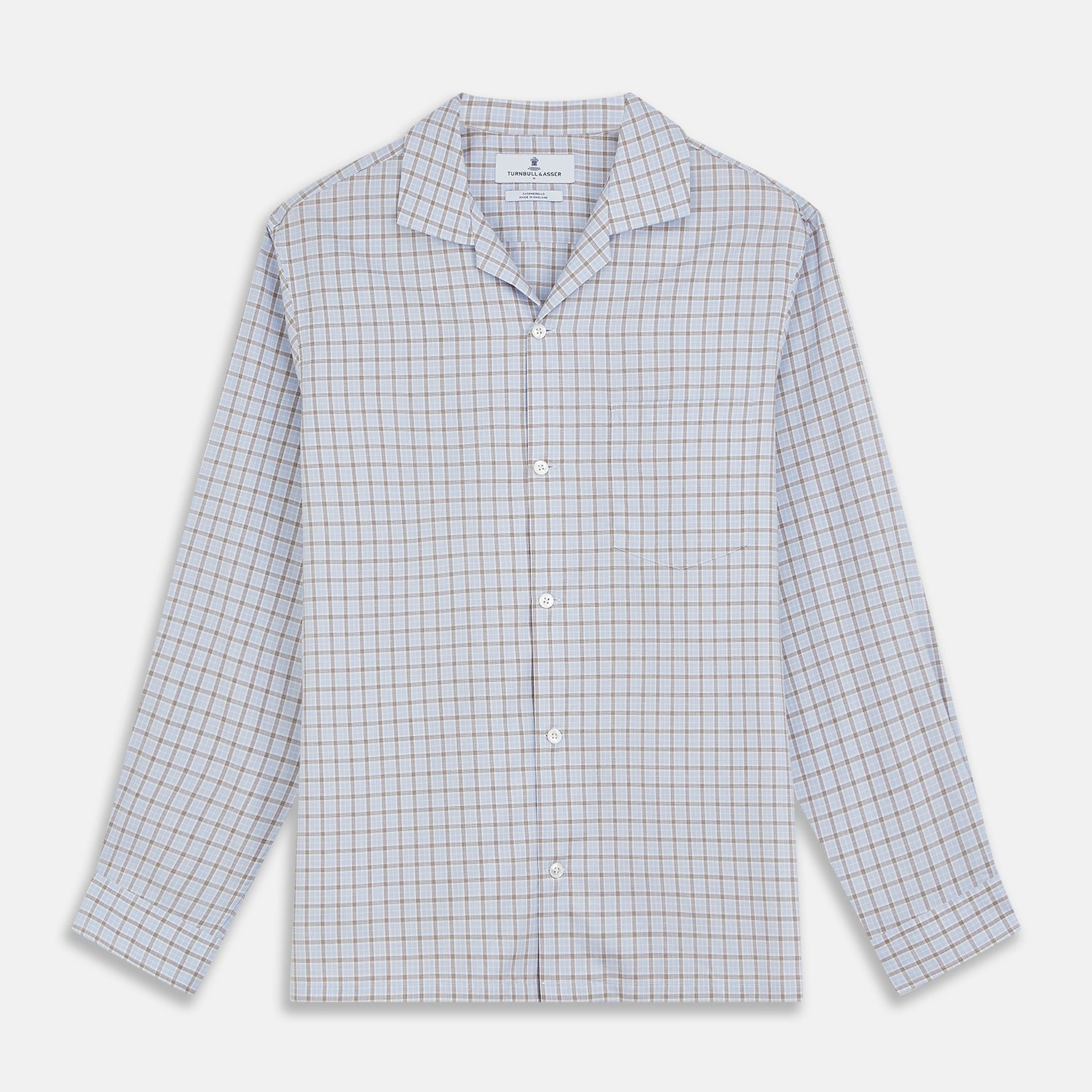 View 2 of product Pale Blue Multi Check Cashmerello Holiday Fit Winnington Shirt