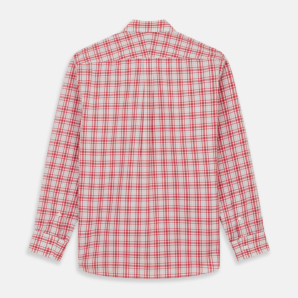 Red Check Cotton Weekend Fit Finch Shirt