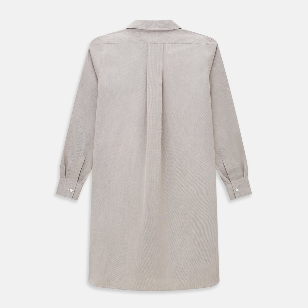 Brown Micro Check Quarzo Nightshirt