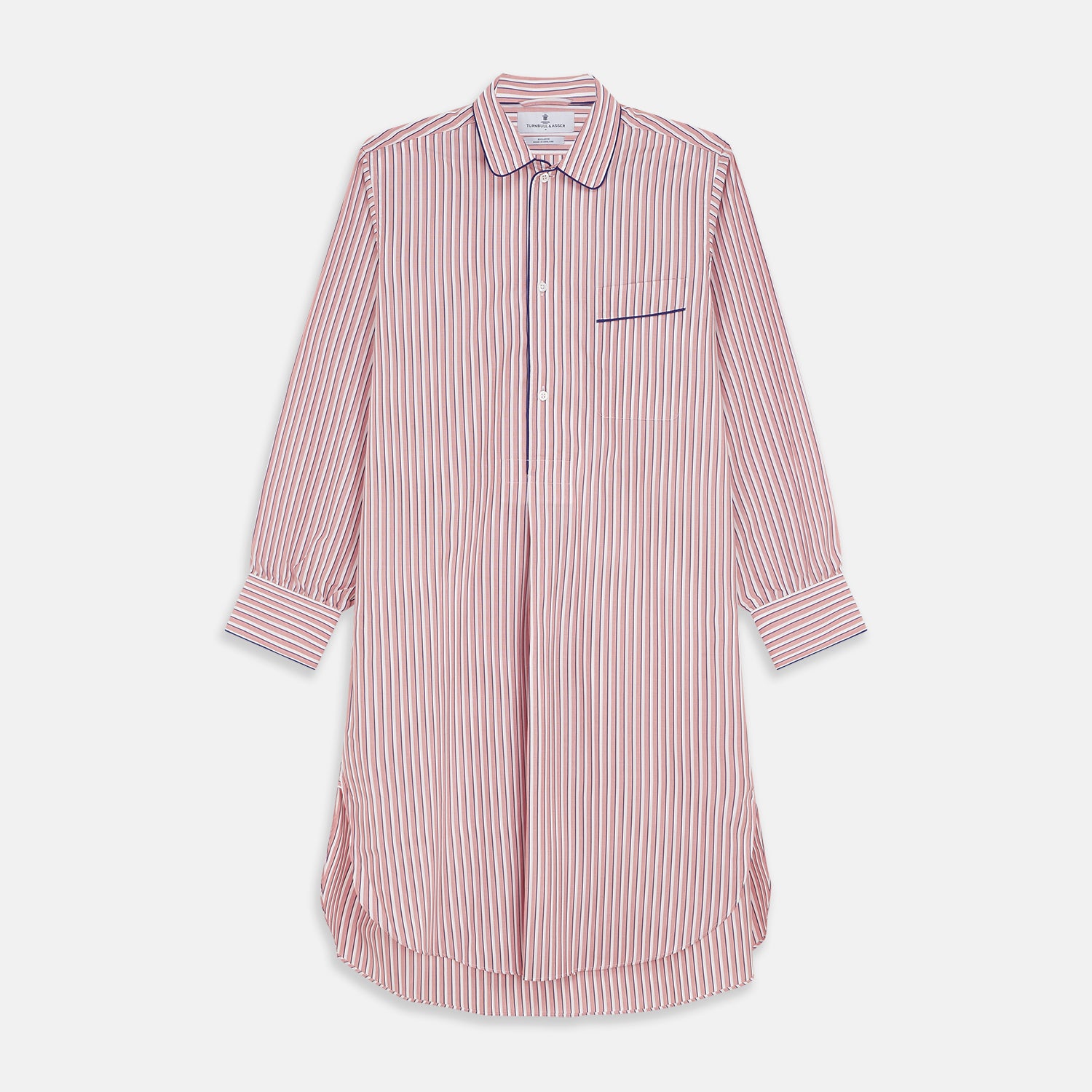 View 1 of product Orange Multi Stripe Cotton Sussex Nightshirt