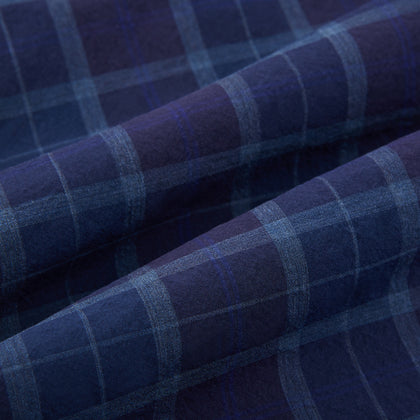 Navy and Purple Plaid Check Padded Gilet Image 3