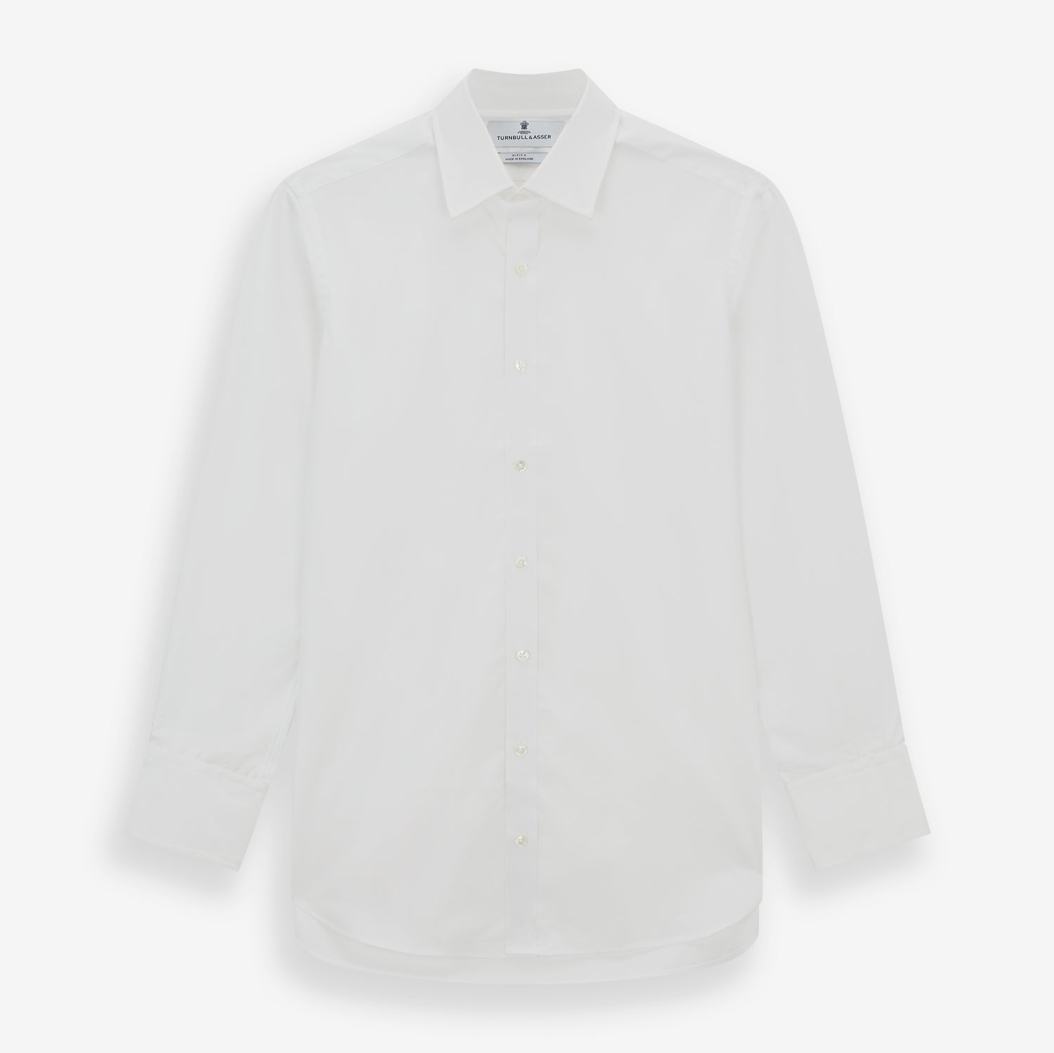View 1 of product White West Indian Sea Island Cotton Shirt with T&A Collar and 3-Button Cuffs